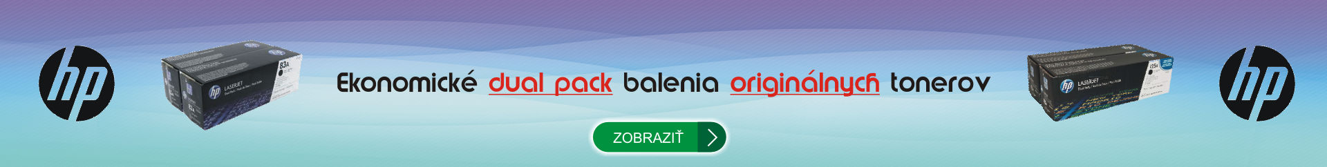 Dvojité balenia tonerov hp