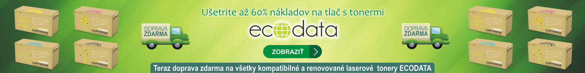 Doprava zdarma na tonery ECODATA