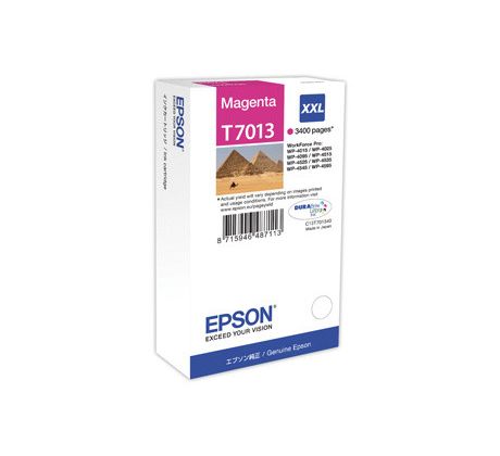 kazeta EPSON WorkForce WP4000,WP4500 magenta XXL (3400 str.) (C13T701340)