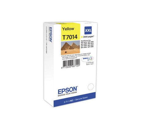 kazeta EPSON WorkForce WP4000,WP4500 yellow XXL (3400 str.) (C13T701440)