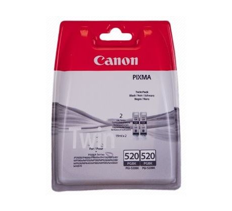 kazeta CANON PGI-520PGBK black TWIN MP 540/620/630/980, iP 3600/4600 (2x 341 str.) (2932B012)