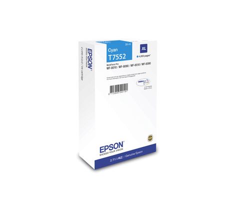 kazeta EPSON WF8000 cyan XL (4000 str.) (C13T755240)