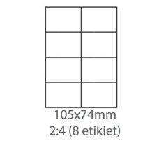 etikety ECODATA Samolepiace 105x74 univerzálne biele (1000 listov A4/bal.) (ECO-10507400F)