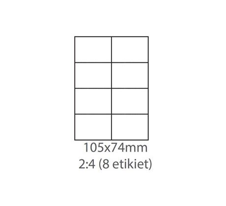 etikety ECODATA Samolepiace 105x74 univerzálne biele (1000 listov A4/bal.) (ECO-10507400F)