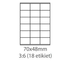 etikety ECODATA Samolepiace 70x48 univerzálne biele (100 listov A4/bal.) (ECO-07004800)