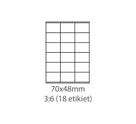 etikety ECODATA Samolepiace 70x48 univerzálne biele (100 listov A4/bal.) (ECO-07004800)