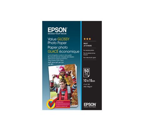 papier EPSON Value Glossy Photo Paper 10x15, 50ks, 183 g/m2 (C13S400039)