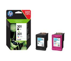 KAZETA HP N9J72AE 2-pack No.301 čierna, farebná (N9J72AE)