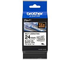 páska BROTHER TZeSL251 čierne písmo, biela páska SELF-LAMINATING Tape (24mm) (TZESL251)