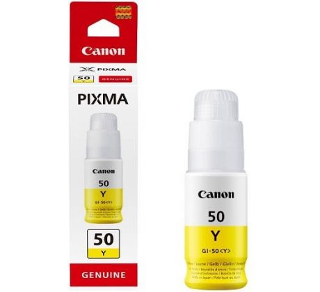 atramentová náplň CANON GI-50Y yellow PIXMA G5050/G6050/G7050 (7700 str.) (3405C001)