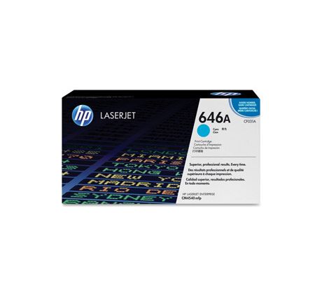 TONER HP CF031A HP646 azúrový pre Color LaserJet CM4540 (12500 str.) (CF031A)