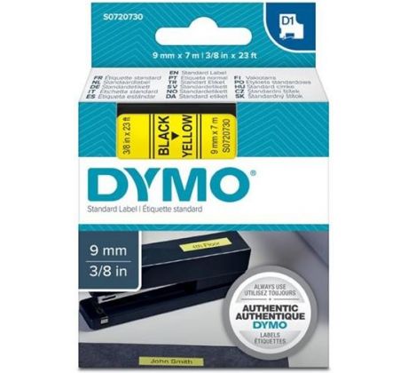 páska DYMO 40918 D1 Black On Yellow Tape (9mm) (S0720730)