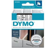 páska DYMO 45010 D1 Black On Transparent Tape (12mm) (S0720500)