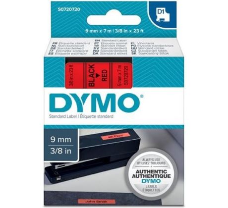 páska DYMO 40917 D1 Black On Red Tape (9mm) (S0720720)