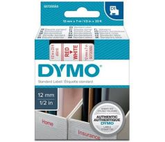 páska DYMO 45015 D1 Red On White Tape (12mm) (S0720550)