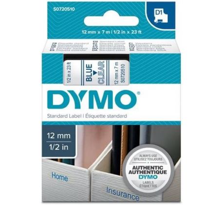 páska DYMO 45011 D1 Blue On Transparent Tape (12mm) (S0720510)