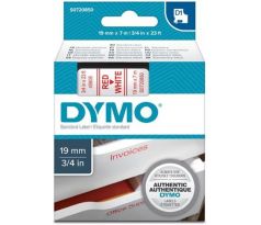 páska DYMO 45805 D1 Red On White Tape (19mm) (S0720850)