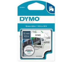 páska DYMO 16957 D1 Black On White Flexible Nylon Tape (12mm) (S0718040)