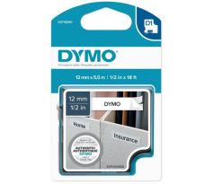 páska DYMO 16959 D1 Black On White Permanent Polyester Tape (12mm) (S0718060)