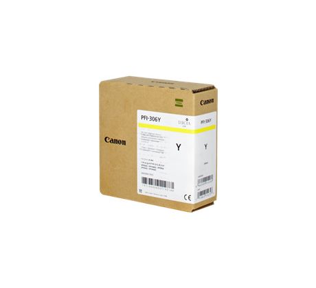 kazeta CANON PFI-306Y yellow iPF 8300/8300s/8400/8400s/9400/9400s (330 ml) (6660B001)