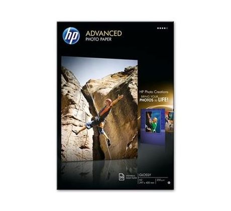 PAPIER HP Q8697A Advanced Glossy Photo,250g, A3/297x420mm,20ks (Q8697A)