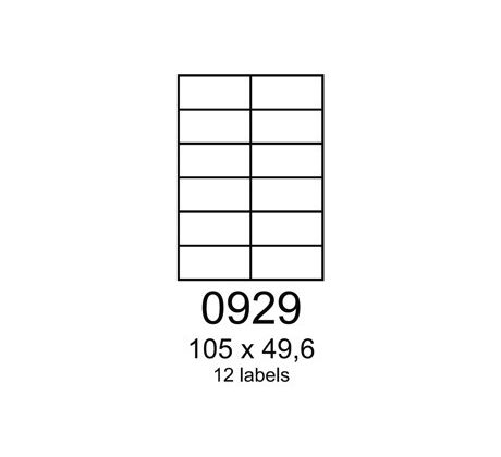 etikety RAYFILM 105x49,6 zelené flourescentné laser R01300929A (100 list./A4) (R0130.0929A)