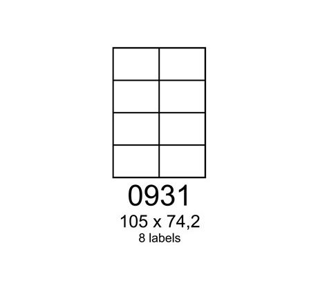 etikety RAYFILM 105x74,2 univerzálne biele R01000931F (1.000 list./A4) (R0100.0931F)