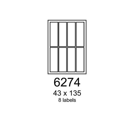 etikety RAYFILM 43x135 univerzálne biele R01006274F (1.000 list./A4) (R0100.6274F)