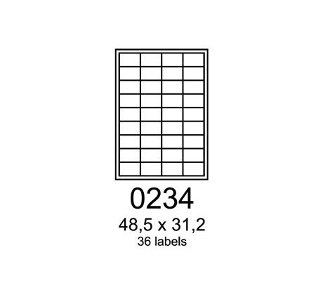 etikety RAYFILM 48,5x31,2 červené flourescentné laser R01320234A (100 list./A4) (R0132.0234A)