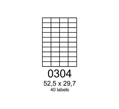 etikety RAYFILM 52,5x29,7 červené flourescentné laser R01320304A (100 list./A4) (R0132.0304A)