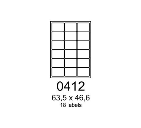 etikety RAYFILM 63,5x46,6 univerzálne biele R01000412F (1.000 list./A4) (R0100.0412F)