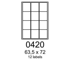 etikety RAYFILM 63,5x72 oranžové flourescentné laser R01330420A (100 list./A4) (R0133.0420A)