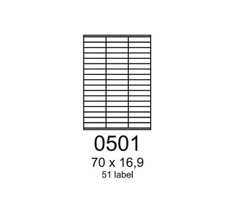 etikety RAYFILM 70x16,9 univerzálne biele R01000501F (1.000 list./A4) (R0100.0501F)