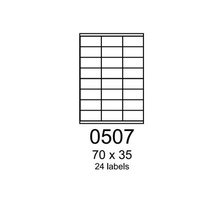 etikety RAYFILM 70x35 žlté flourescentné laser R01310507A (100 list./A4) (R0131.0507A)