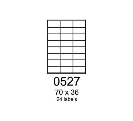 etikety RAYFILM 70x36 zelené flourescentné laser R01300527A (100 list./A4) (R0130.0527A)