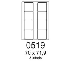 etikety RAYFILM 70x71,9 univerzálne zelené R01200519A (100 list./A4) (R0120.0519A)