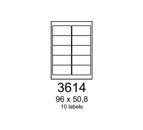 etikety RAYFILM 96x50,8 vysokolesklé biele laser R01193614F (1.000 list./A4) (R0119.3614F)