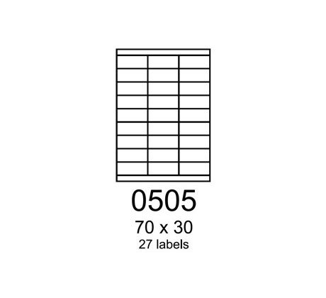 etikety RAYFILM 70x30 vysokolesklé biele laser R01190505F (1.000 list./A4) (R0119.0505F)