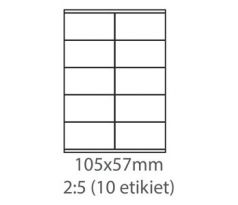 etikety ECODATA Samolepiace 105x57 univerzálne biele (1000 listov A4/bal.) (ECO-10505700-1000)