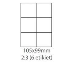 etikety ECODATA Samolepiace 105x99 univerzálne biele (1000 listov A4/bal.) (ECO-105x99-1000)