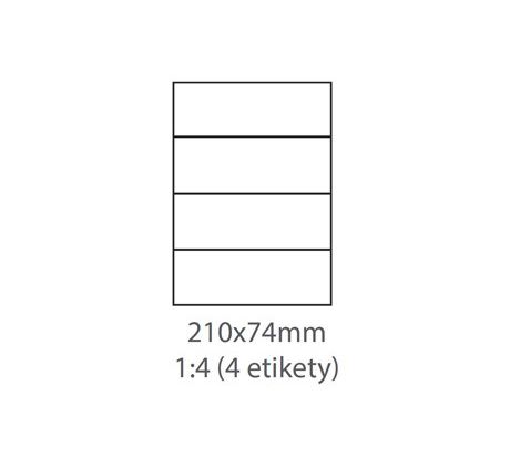 etikety ECODATA Samolepiace 210x74 univerzálne biele (1000 listov A4/bal.) (ECO-21007400F)