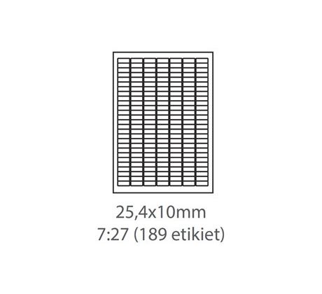 etikety ECODATA Samolepiace 25,4x10 univerzálne biele (1000 listov A4/bal.) (ECO-02501000F)