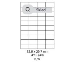 etikety ECODATA Samolepiace 52,5x29,7 univerzálne biele (1000 listov A4/bal.) (ECO-05202900-1000)