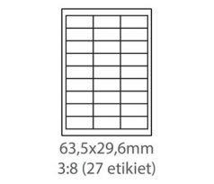 etikety ECODATA Samolepiace 63,5x29,6 univerzálne biele (1000 listov A4/bal.) (ECO-6302900-1000)