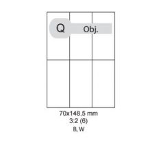 etikety ECODATA Samolepiace 70x148,5 univerzálne biele (1000 listov A4/bal.) (ECO-70x148,5 F)