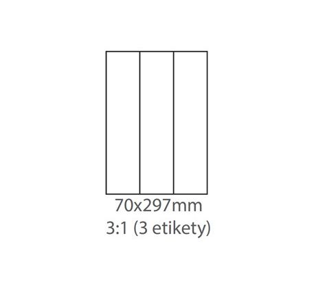 etikety ECODATA Samolepiace 70x297 univerzálne biele (1000 listov A4/bal.) (ECO-70x297-1000)