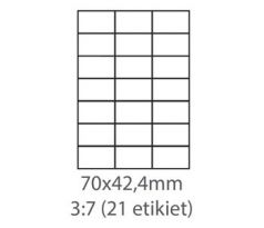 etikety ECODATA Samolepiace 70x42,4 univerzálne biele (1000 listov A4/bal.) (ECO-07004200F)