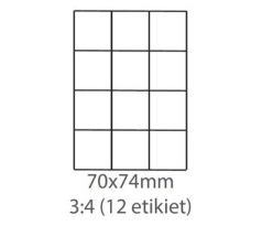 etikety ECODATA Samolepiace 70x74 univerzálne biele (1000 listov A4/bal.) (ECO-07007400F)