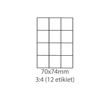 etikety ECODATA Samolepiace 70x74 univerzálne biele (1000 listov A4/bal.) (ECO-07007400F)