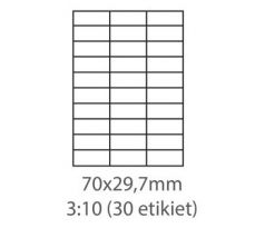 etikety ECODATA Samolepiace 70x29,7 univerzálne biele (1000 listov A4/bal.) (07002900-1000)